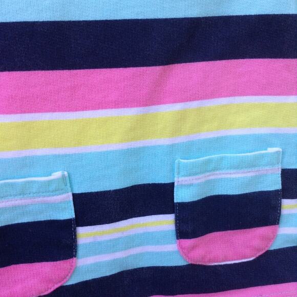 CARTER'S Blue Pink Pastel Striped Sweatshirt 6 Months - Picture 3 of 4